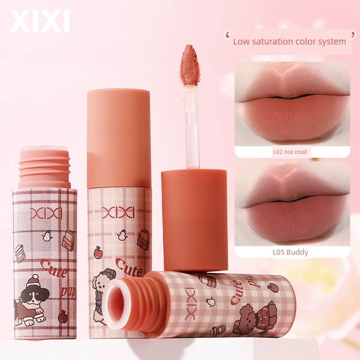 son bóng chính hãng son bóng lì lâu trôi Xixixixi Lip Mud Matte Velvet Lipstick Son Bóng Không Dễ Dính Cốc Học Sinh Niche Thương Hiệu Làm Trắng Da Sản Phẩm Chính Hãng