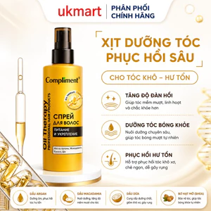 Xịt Dưỡng Tóc Compliment Dưỡng Tóc Bóng Mượt, Giảm Chẻ Ngọn, Bảo Vệ Ngăn Khô Xơ, Gãy Rụng 200ml