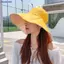 Bluelover Vành Rộng Mũ Chống Nắng Nữ Chống Tia UV Đi Bộ Đường Dài Người Cá Mũ Gấp Mùa Hè Chắc Chắn Mũ Đi Biển Hai Mặt Mũ Chống Nắng Mới