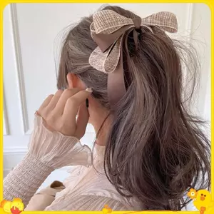 2022 Mới Ruy Băng Nơ Chuối Kẹp Ngọc Trai Dễ Thương Chân Tóc Barrette Nữ Phụ Kiện Tóc Thời Trang Màu Trơn Thanh Lịch Tóc Móng Vuốt