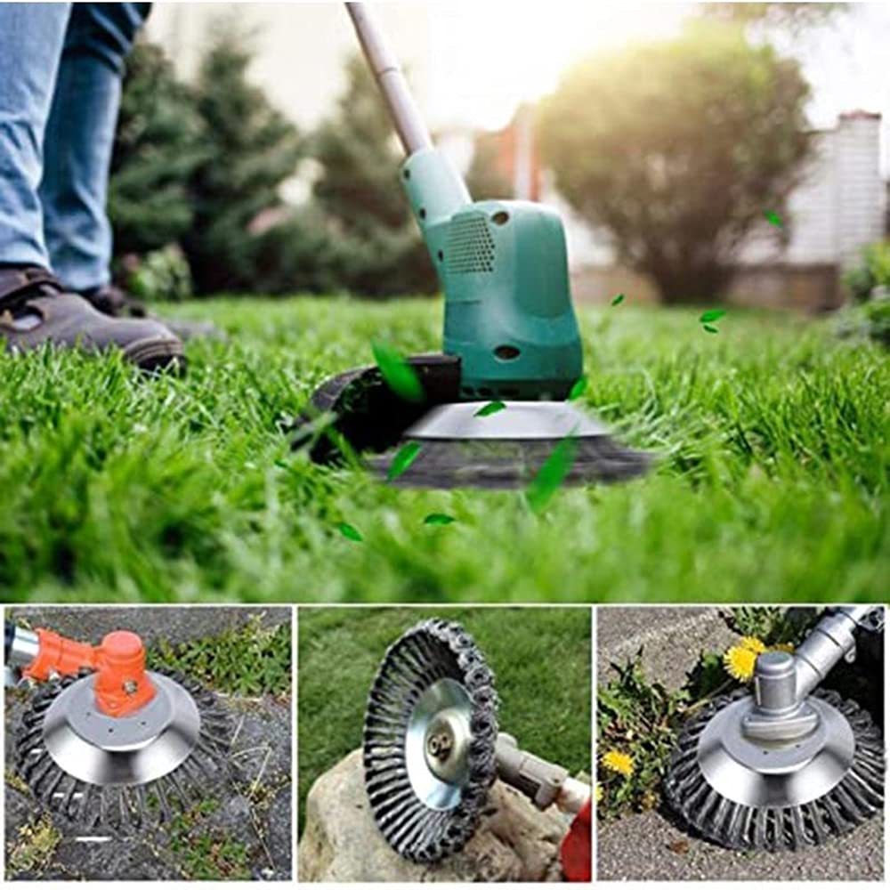 Bàn Chải Cước Thép Máy Cắt Cỏ 6 Inch 8 Inch Lưỡi Diệt Cỏ Tận Gốc Làm Sạch Rêu Gỉ Sét Trục 25.4mm