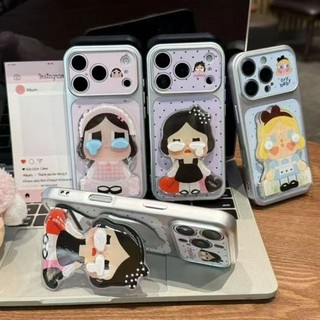 Màu Rắn Polka Dot Khóc Trường Hợp Điện Thoại Trẻ Em Cho iPhone 17 16 15 14 13 12 11 Pro Max X XR XS Max 7 8 Plus SE2020