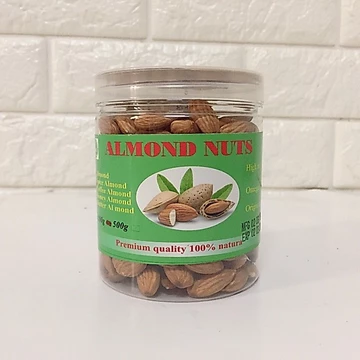 Hộp 500g Nhân hạnh nhân Mỹ sấy chìn giòn