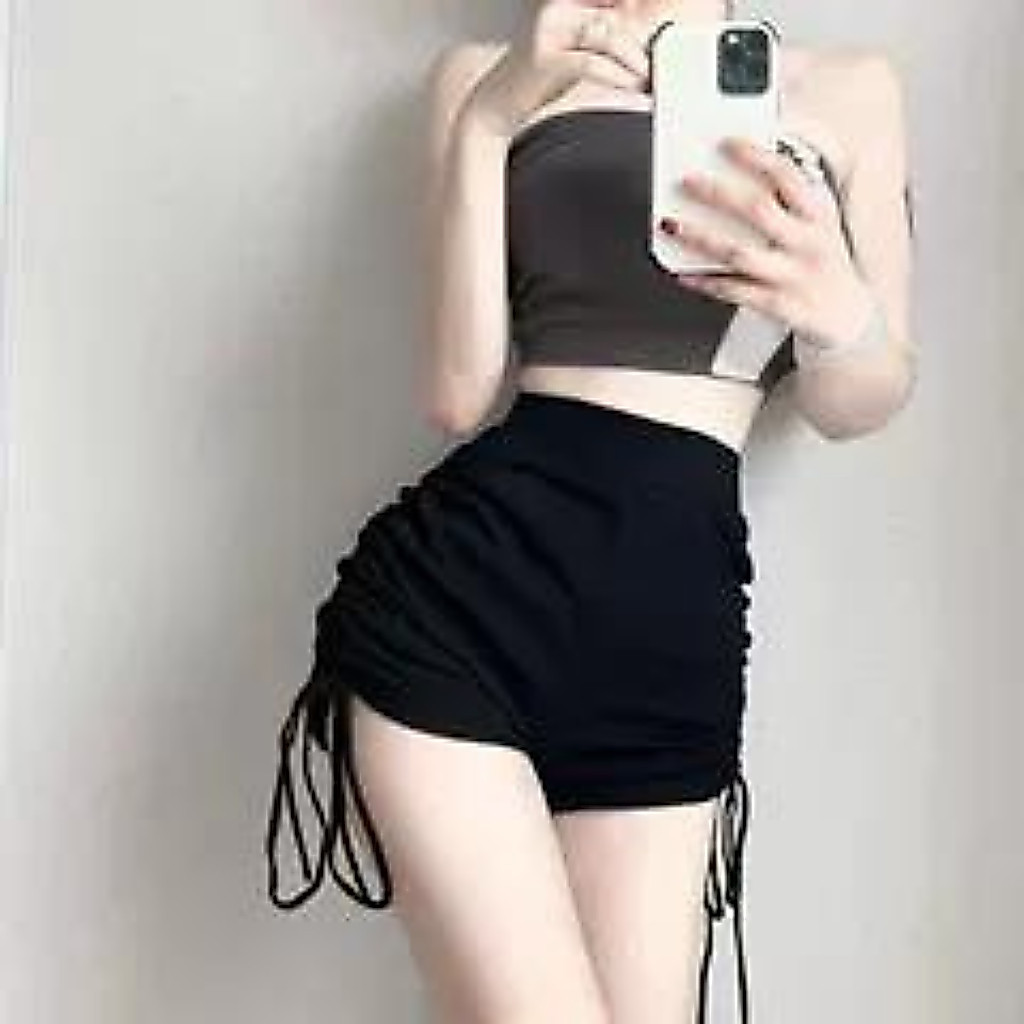 Quần rút dây 2 bên bigsize chất vải umi hàn co dãn tôn vòng 3 cực đẹp siêu tôn dáng,quần đùi rút 2 bên mã qr