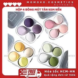 Hộp Mút Tán Kem Nền Kem Che Khuyết Điểm Cho Mặt Màu Pastel Xinh Xắn Bông Phấn Mềm Mịn Dễ Tán Thấm Nước Dễ Dàng Vệ Sinh