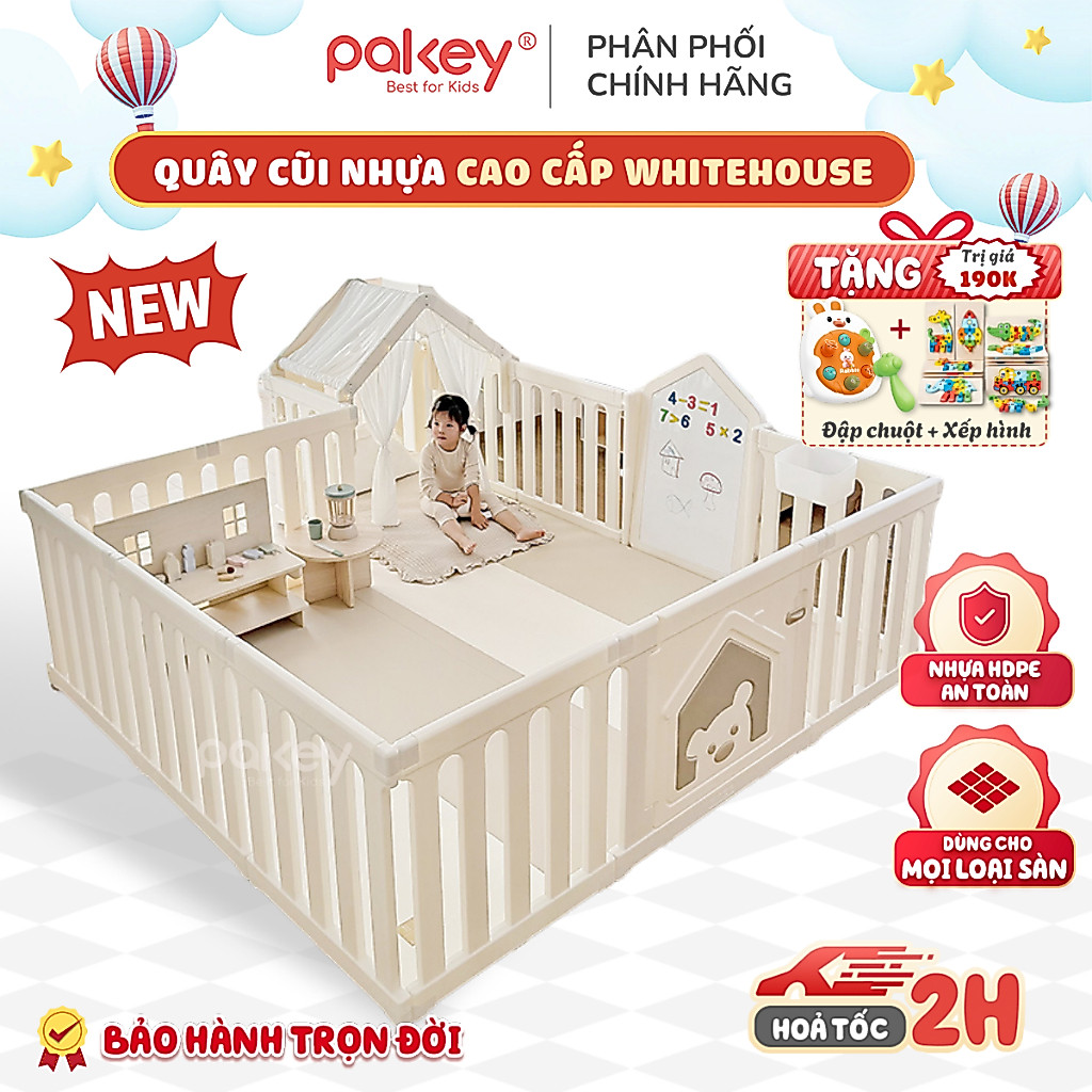 [MỚI] Quây Cũi Nhựa Cho Bé Kiểu Dáng Nhật Bản Chiều Cao Vượt Trội 67Cm, Quây Cũi Nhựa Pakey Cao Cấp Mẫu Mới
