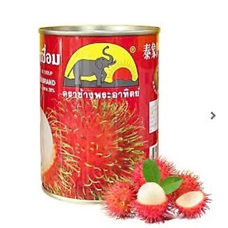 Thức uống giải nhiệt Chôm chôm Thái con voi ,thương hiệu nổi tiếng,trái to,giòn ,ngọt.565gr/lon,date xa 2027