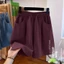 Quần short cotton cạp cao mùa hè phong cách mới quần ống rộng thông thường năm phần tư quần