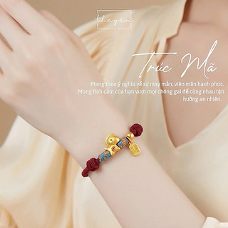Trúc Mã - Vòng Tay Dây Đan, Charm Ngựa - Quà Tặng Cho Cặp Đôi Mang Ý Nghĩa Về Sự Viên Mãn, Hạnh Phúc
