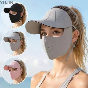 YUJUNI có vành, Chống tia cực tím Chống nắng toàn mặt, Vải mát mẻ thời trang Tất cả trong một Đi xe đạp thoáng khí Mùa hè ngoài trời