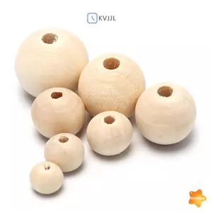 Vòng Gỗ Miếng Đệm Hạt Tự Nhiên Không Sơn Gỗ Bóng Hạt DIY Thủ Công Trang Sức Mới
