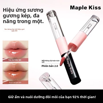 Nụ hôn phong|Son bóng hai đầu Hàn Quốc|Son bóng giữ màu|Cốc chống dính không phai màu|Son bóng hai đầu giá rẻ