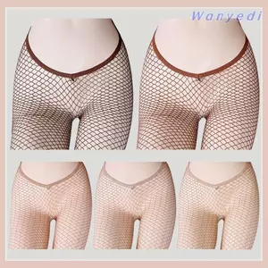 WANYEDI Quần lưới cá lấp lánh, Vớ lưới cá lễ hội chữ V rỗng, 5 màu lưới co giãn Lưới nhỏ lấp lánh dành cho nữ