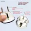 Luckyew 1 Cái Chất Lượng Cao Đa Năng AU US UK CN Sang EU KR Wall Soet EU Plug Adapter 16A 250V Du Lịch Adapter Chuyển Đổi 2 Tròn Soet TQ