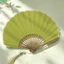 Quạt vỏ Mini QEARY, Quạt cầm tay gấp vải lanh Cotton khung tre, cổ điển với tua rua trang trí hình vỏ kiểu quạt cầm tay cổ điển