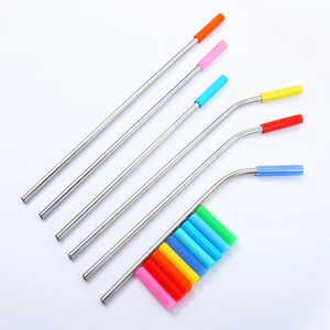 Đường kính 6mm Vỏ bọc miệng silicon thẳng bằng thép không gỉ Nắp bảo vệ ống hút chịu nhiệt độ cao Di động chịu nhiệt độ cao 0QU4