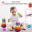 MJnmc Montessori Đồ Chơi 1 Bộ Trẻ Em Quay Cầu Vồng Bánh Răng Staing Tháp Pháo Động Cơ Huấn Luyện Kỹ Năng Mầm Non Quà Tặng Cho Bé Trai Và Bé Gái Mới