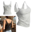 NICOLOO Angel Wings Cami, Dây đeo Spaghetti buộc dây lưng Gothic Tank Top, Thời trang phía trước Slim Fit Crop Chiều dài Màu trơn Slim Fit Camisole Alt Dạo phố