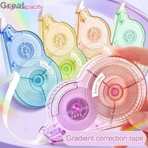 GREA 5 / 6 CÁI Băng phủ im lặng, Băng chỉnh sửa im lặng dung tích lớn 72 / 150M, Quà tặng văn phòng phẩm chỉnh sửa màu Gradient