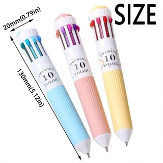 VA 3 Bút Nhiều Màu 10 Màu Trong 1 Bút Viết Để Ghi Chú Nhật Ký Bút Bi Có Thể Thu Vào Cho Trường Văn Phòng