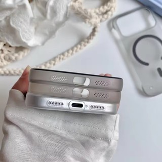 [JLK] Ốp điện thoại từ tính mờ không viền siêu mỏng cho iPhone 17 Air 16 15 14 13 12 11 Pro Max Plus Vỏ PC cứng mờ