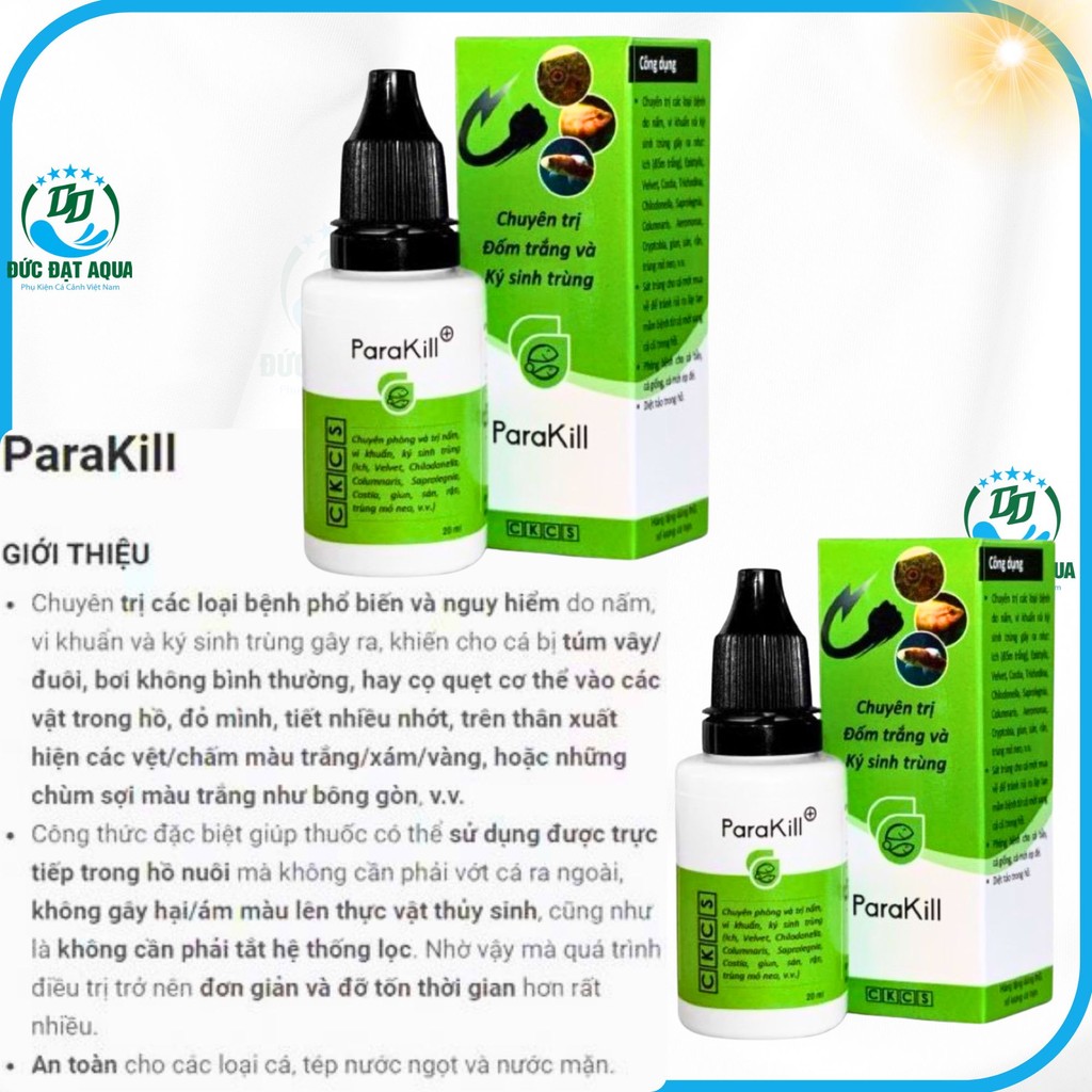 Anti stress - Parakill - Top Top Dưỡng cá,nấm đốm trắng, cá cảnh cá thủy sinh, hàng chính hãng 4