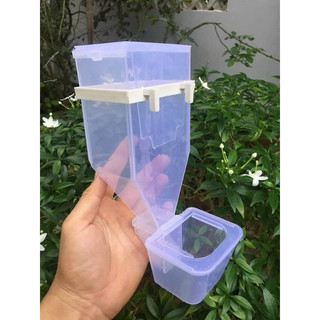 Máng NHỰA TRONG đựng cám lúa cho chim chim cảnh đựng 500gr Phụ kiện lồng chim