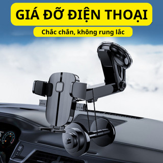 Giá đỡ điện thoại ô tô, xe máy..đế hút dính chân, kẹp chân chắc chắn nhỏ gọn không che tầm nhìn, không chặn cửa