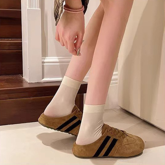 Mùa Hè Phong Cách Mới Phối Ren Bên Ngoài Mặc Thường Ngày Slip-On Lười Nửa Dép Thời Trang Retro Nhẹ Thoải Mái Mặc Bên Ngoài Hàng Ngày Đế Dày Giày Tập Luyện Đức Nhà Máy Giá Bán Buôn