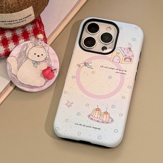 [Sheren] Ốp điện thoại đế cho mèo em bé Thích hợp cho i16 15 14 13 12 11 pro max Vỏ bảo vệ chống sốc