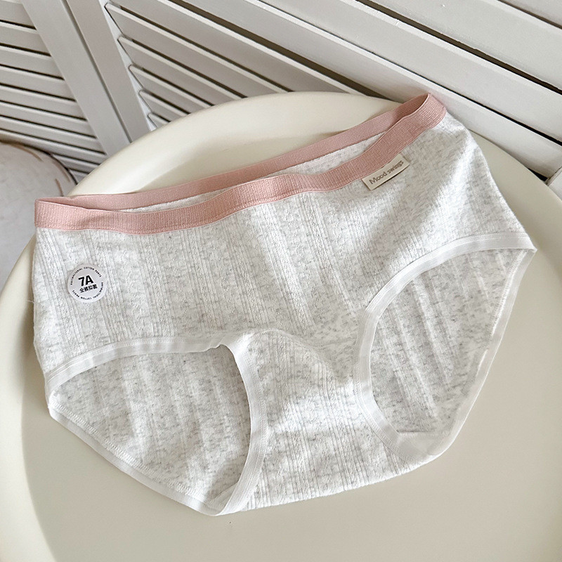 Hàng sẵn có Vận chuyển 2025 Quần lót cotton nguyên chất dành cho nữ Quần lót cotton kháng khuẩn Đáy liền mạch giữa eo Plus Size Fat mm Quần lót bé gái