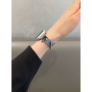 Dây đeo đồng hồ Denim thời trang Thích hợp cho iwatch S10 9 8 7 ultra 6 5 4 SE 3 Size 38mm40mm41mm42mm44mm45mm46mm49mm