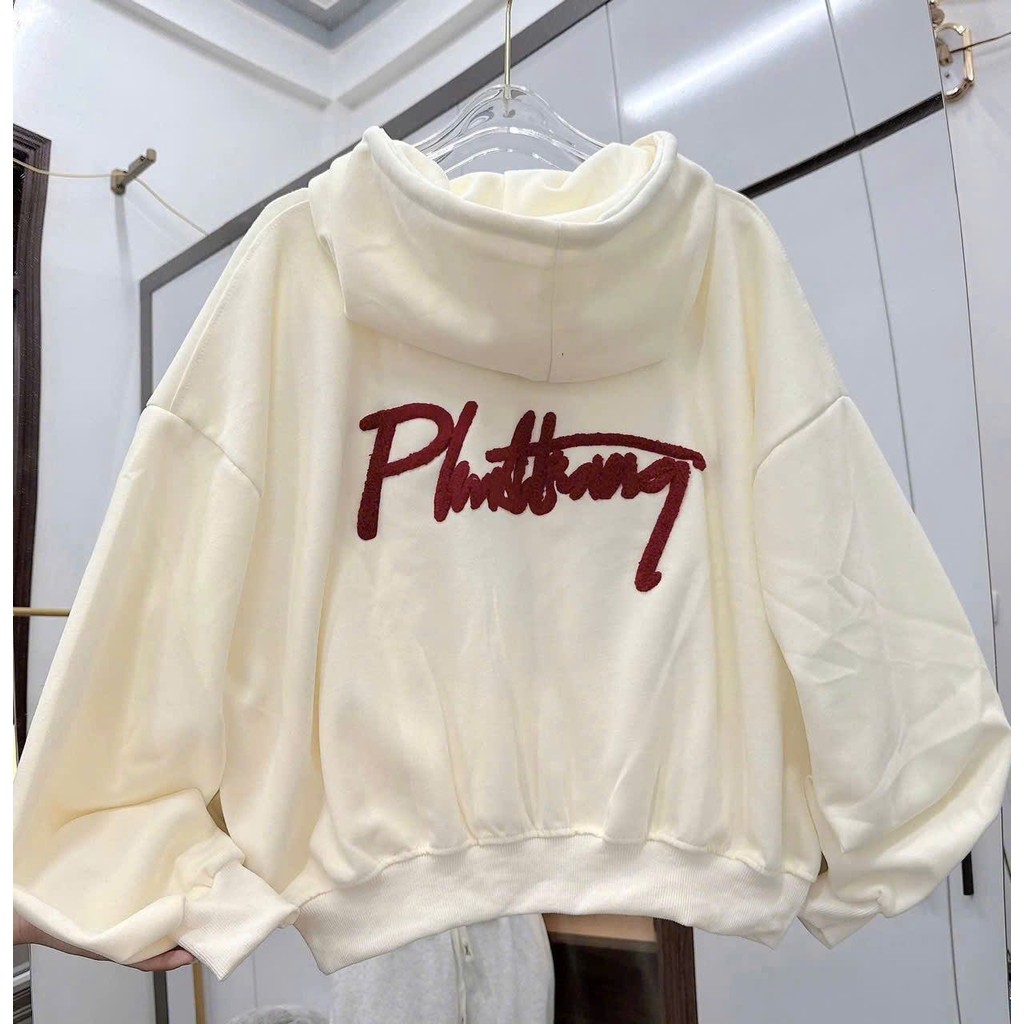 Áo khoác nỉ hoodie  díp unisex - Khoác nỉ dáng rộng Thubio cho nam nữ thời trang-CHANG3158