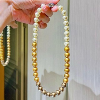 [ DAISYN ] N1008 vòng cổ ngọc trai mix trắng vàng nâu đồng cho nữ, dây chuyền ngọc trai nhân tạo , chuỗi hạt ngọc