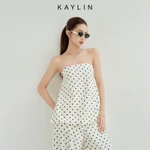 Set KAYLIN áo quây phối quần dài chấm bi chất vải bố cotton phong cách cá  tính BST Thu Đông 2025 - SET32T7 — ảnh 4