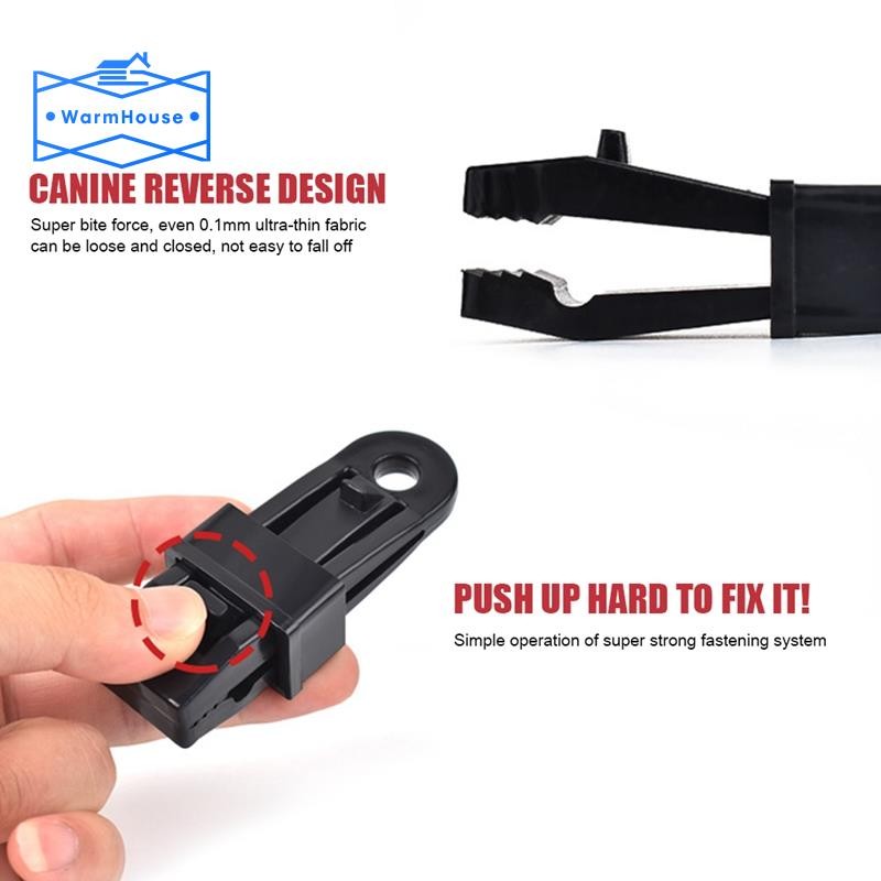 Set 20 Kẹp Lều Push Clip Cho Cắm Trại Ngoài Trời - Dễ Dàng Sử Dụng Để Chống Gió Và Cố Định Lều