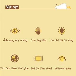 Đèn Ngủ Để Bàn Hình Vịt Silicon, Cảm Ứng Chạm Thông Minh, Quà Tặng Hoàn Hảo Cho Trẻ Em