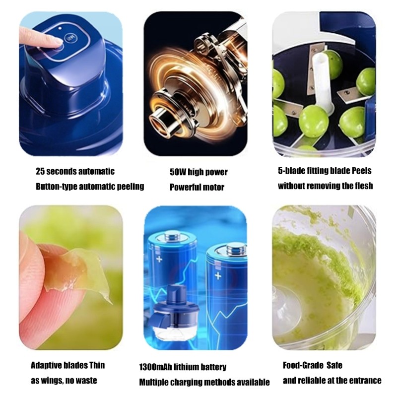 Máy gọt vỏ điện đa năng Kool Máy gọt vỏ nho Dụng cụ nhà bếp gia dụng