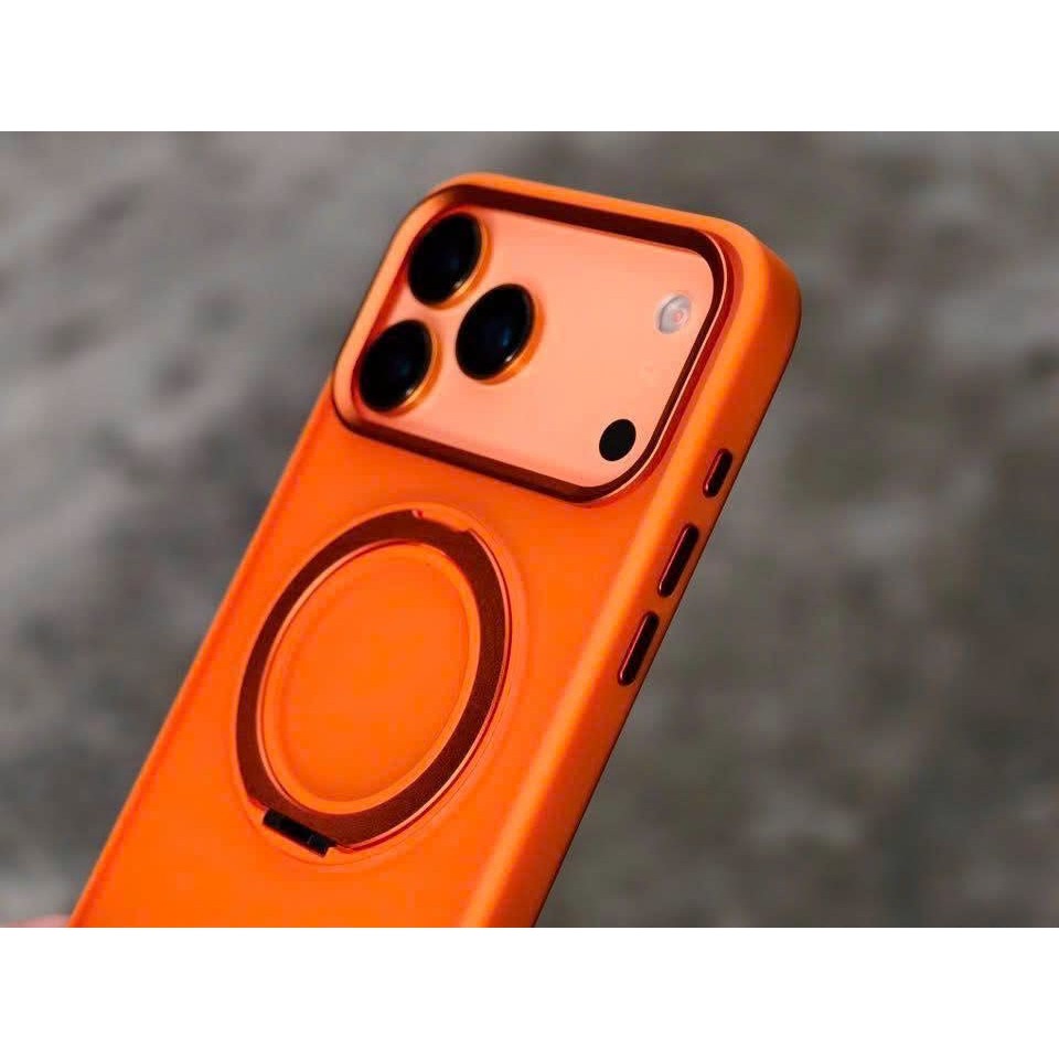 [ iP 17] Ốp Lưng Likgus Ring Nhám Chống Bám Bẩn Kiêm Gía Đỡ Hỗ Trợ Sạc Từ Tính Chính Hãng cho iP 17 Series