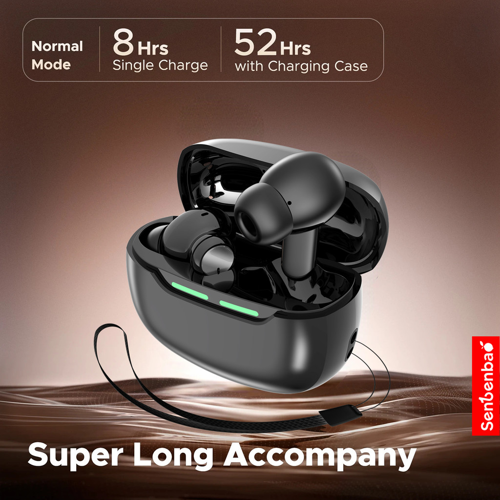 Tai nghe không dây SenBenBao SJ56 Bluetooth 5.4 HD Gọi khử tiếng ồn Tai nghe chơi game có độ trễ thấp có Mic