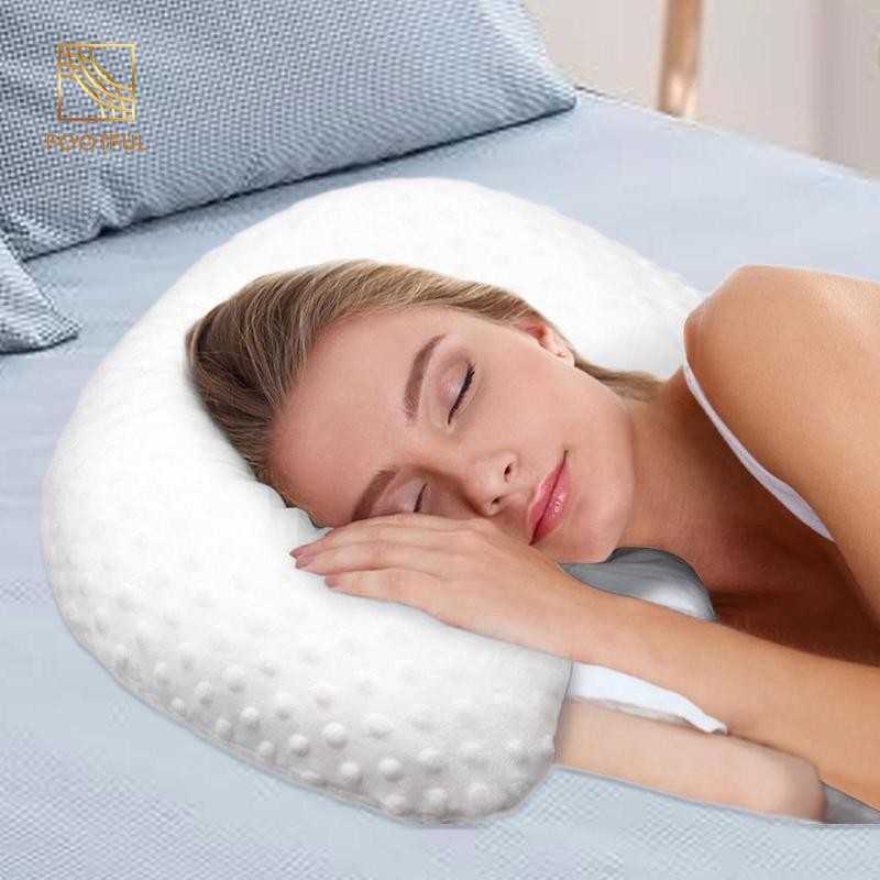 Gối Lỗ Tai Bên Gối Ngủ Đệm Tai Và Gối Hình Dạng Nhỏ Gọn Có Lỗ Cho Tai Nghe Sử Dụng Trong Văn Phòng Trong Xe Hơi Hoặc Như Một