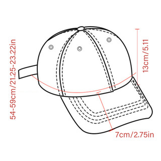 Mũ bóng chày unisex phong cách Mỹ, vải dễ giặt, chống nắng lý tưởng cho giải trí