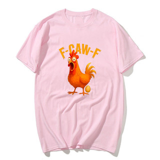 Ngộ nghĩnh F-CAW-F Gà La Hét FcawF Trứng Gà Meme Hài Hước Áo nam Nữ 100% Cotton Áo Sơ Mi Tay Ngắn Áo Size S-XXL