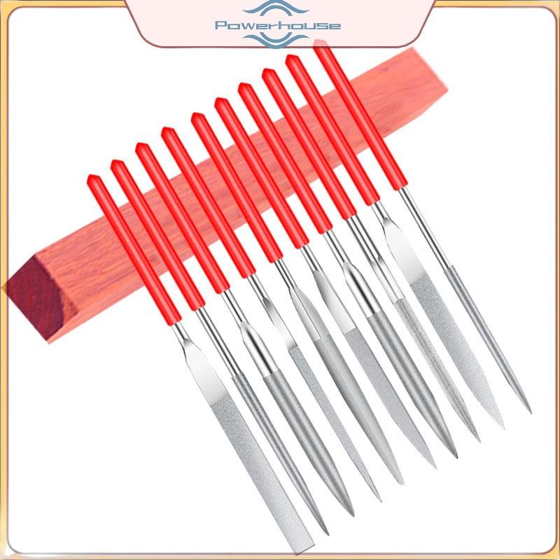 POWER 10 Cái Bộ tập tin kim 3x140mm Bộ tập tin kim cho đá Thủy tinh khắc kim loại Thủ công Dụng cụ cầm tay Bộ tập tin kim.