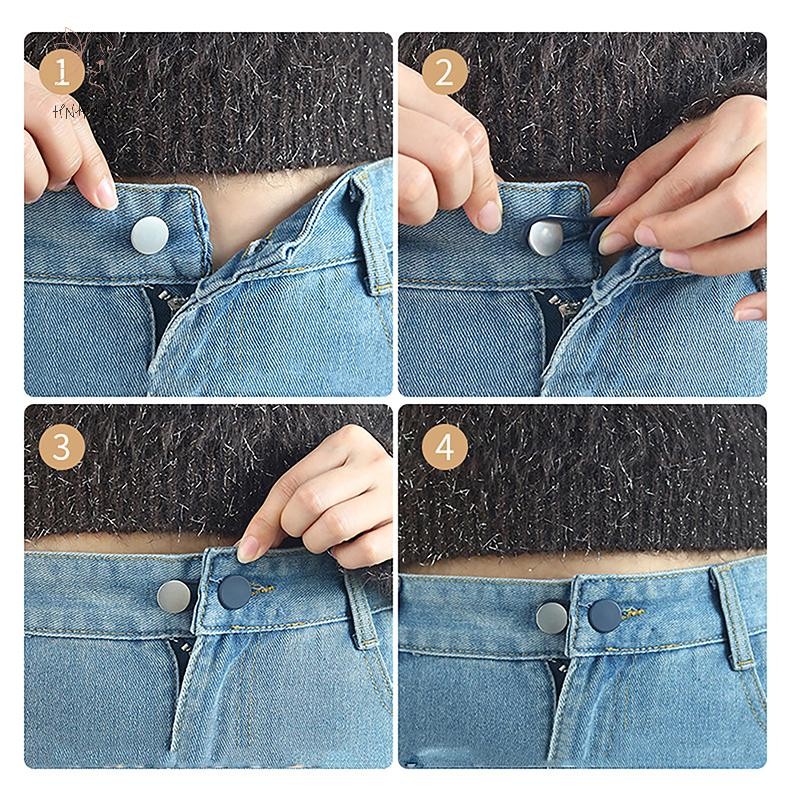 Hộp nút mở rộng eo linh hoạt 15mm và 18mm cho quần jeans nam và nữ
