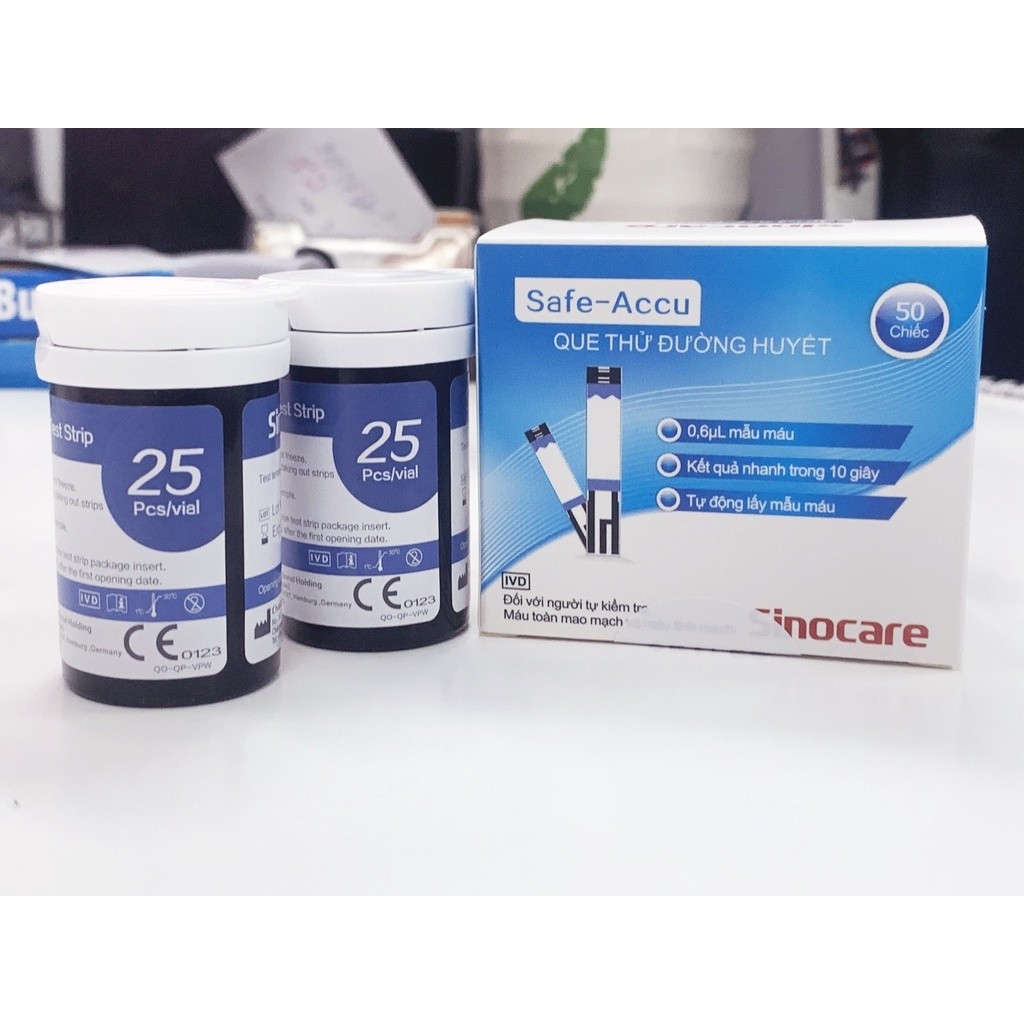 [Tặng 50 que thử + kim chích]  Máy Đo Đường Huyết Sinocare Safe - Accu, máy thử tiểu đường, máy đo lượng đường trong máu