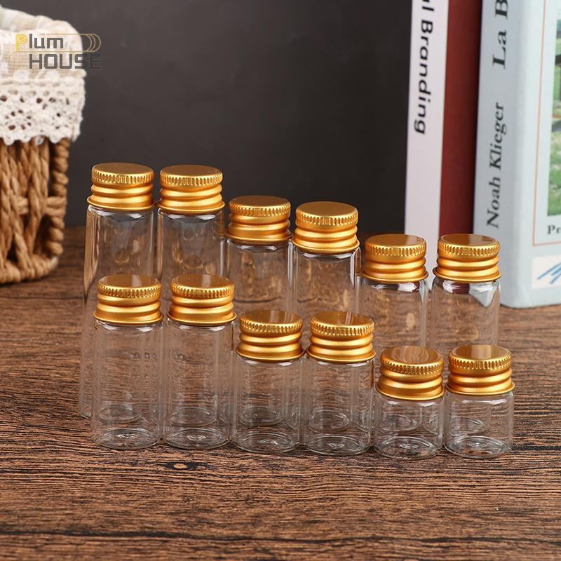 PlumHOUSE 10 Cái 5 / 7 / 10 / 14 / 18 / 20ML Chai Thủy Tinh Nhỏ Lọ Thủy Tinh Kín Chai Chúc Bình VN