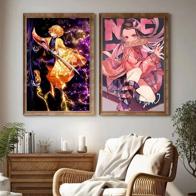 Anime Nhật Bản Diệt Quỷ Nghệ Thuật Treo Tường Độ Nét Cao poster Nội Thất Màn Hình In Phòng Khách badroom Trang Trí Nhà Giấy Dán Tường