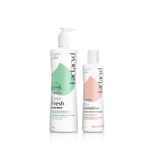 Bộ 1 Sữa tắm Lactacyd Ever Fresh mang lại làn da thơm mát + 1 DDVS Phụ nữ Lactacyd Pro Sensitive Cho Da Nhạy Cảm 250ml W