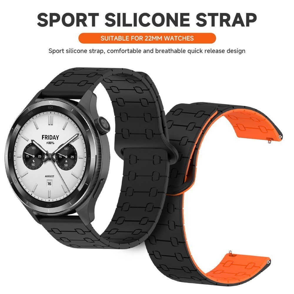 Dây đeo silicon từ tính 22mm cho Huawei Watch5 GT6 Pro GT5 Pro 46mm Dây đeo thể thao cho Redmi Watch 5 Active / 5 Lite